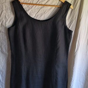 Vintage Anne Klein Linen Black Dress